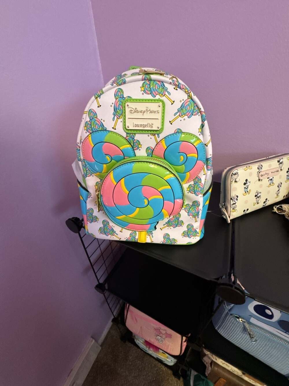 Disney Parks Loungefly Disney Eats Mickey Mouse Lollipop Mini Backpack New